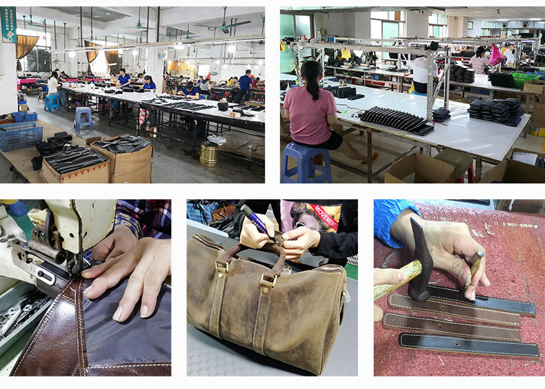 Men's shoulder bag Genuine cowhide leather cylindrical fashion casual large capacity crossbody bag for men 