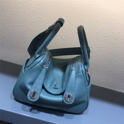 Genuine leather women's bag lychee pattern cowhide shoulder shoulder bag crossbody bag handbag