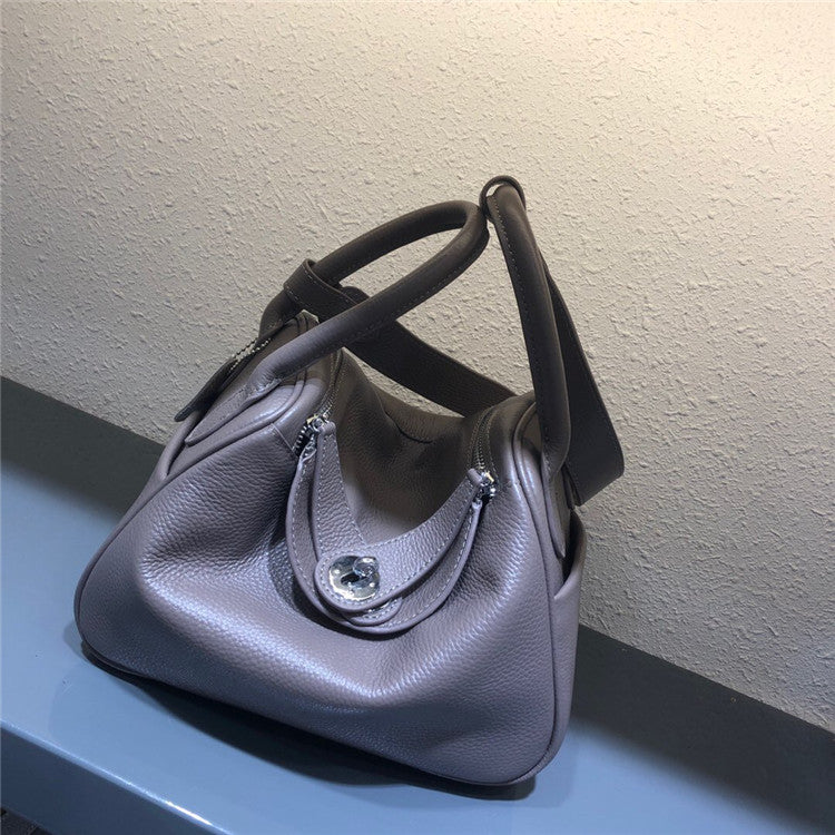 Genuine leather women's bag lychee pattern cowhide shoulder shoulder bag crossbody bag handbag