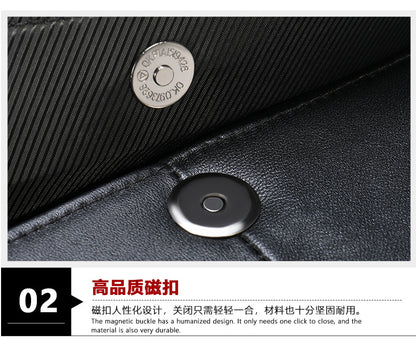 Men's Bust Bag Sheepskin Genuine Leather Sports Multifunctional Men's Waist Bag 