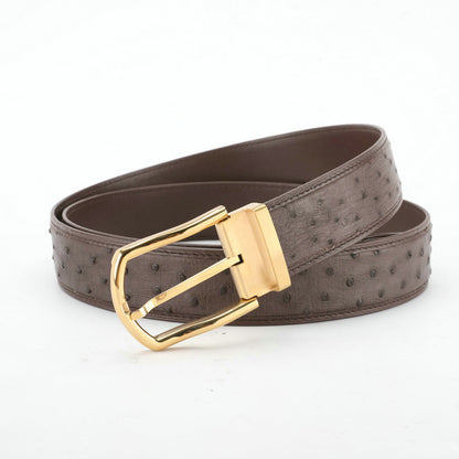 Men's Belt South Africa Ostrich Skin Genuine Leather High Quality Stylish Casual Men's Belt 