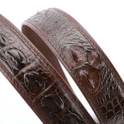 Men's Belt Siamese Crocodile Skin Genuine Leather High Quality Automatic Buckle Casual 