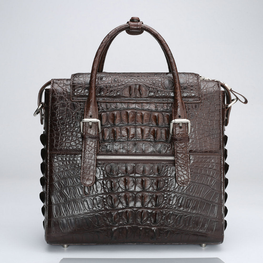 New Men's Briefcase Crocodile Skin Genuine Leather Handbag Commuting Work Business Business Bag for Men 