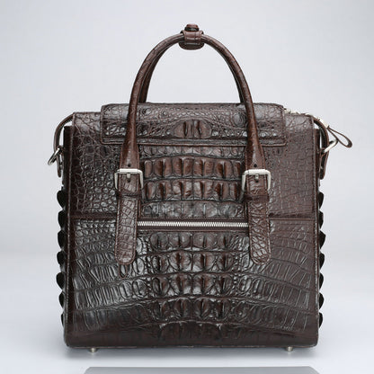 New Men's Briefcase Crocodile Skin Genuine Leather Handbag Commuting Work Business Business Bag for Men 