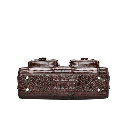 New Men's Briefcase Crocodile Skin Genuine Leather Handbag Commuting Work Business Business Bag for Men 