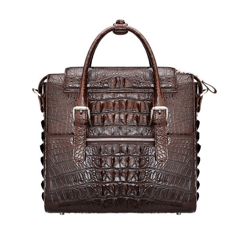 New Men's Briefcase Crocodile Skin Genuine Leather Handbag Commuting Work Business Business Bag for Men 