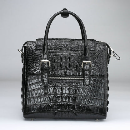 New Men's Briefcase Crocodile Skin Genuine Leather Handbag Commuting Work Business Business Bag for Men 