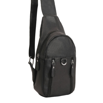 Men's bust bag genuine cowhide leather Korean fashion individuality retro casual shoulder bag crossbody bag for men 