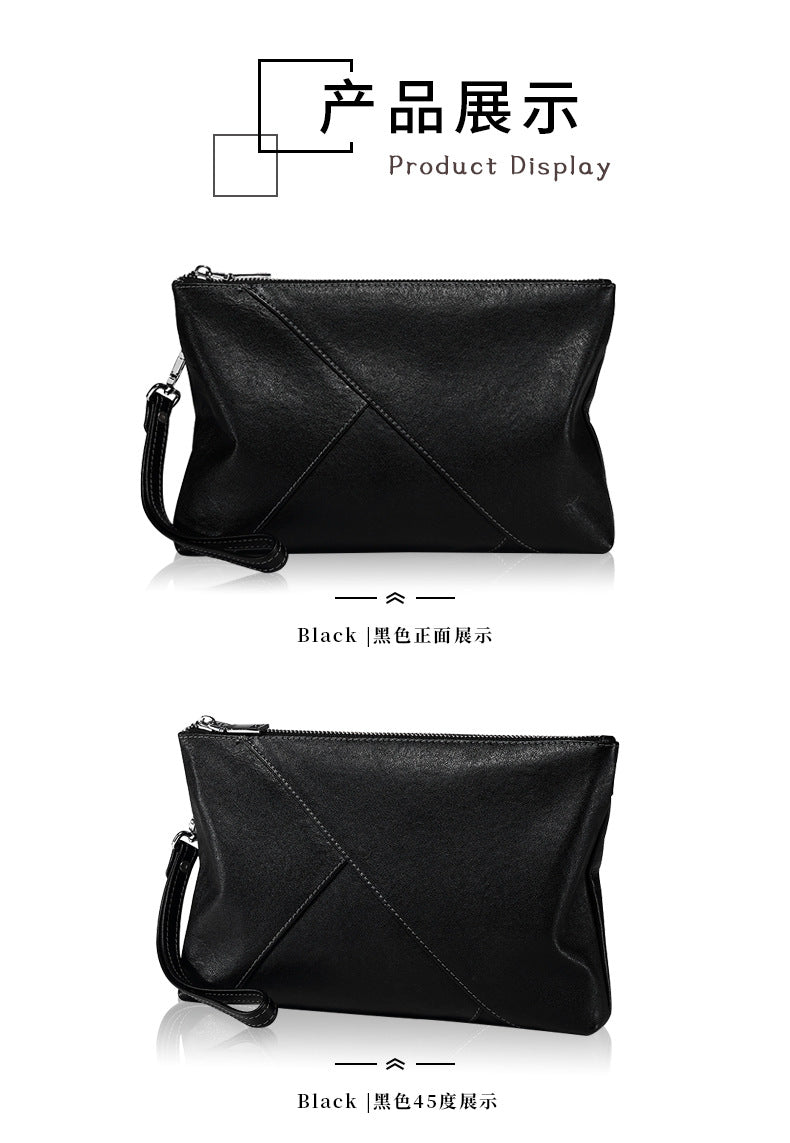 Men's Clutch Bag Made of Cowhide Genuine Leather High Quality Large Capacity Men's Handbag 
