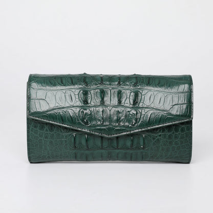 Siamese Crocodile Leather Handbag Women Wallet Genuine Leather Wallet Female Fashion Handbag Coin Clutch Bag 
