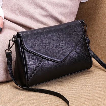 Women's genuine leather bag Crossbody bag Shoulder bag Horizontal bag Goes with anything