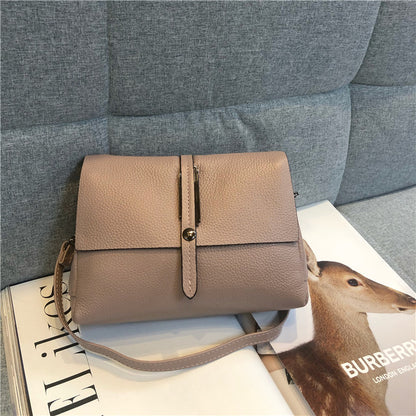 Cowhide single shoulder diagonal dual-use multi-layer cowhide bag genuine leather women's bag