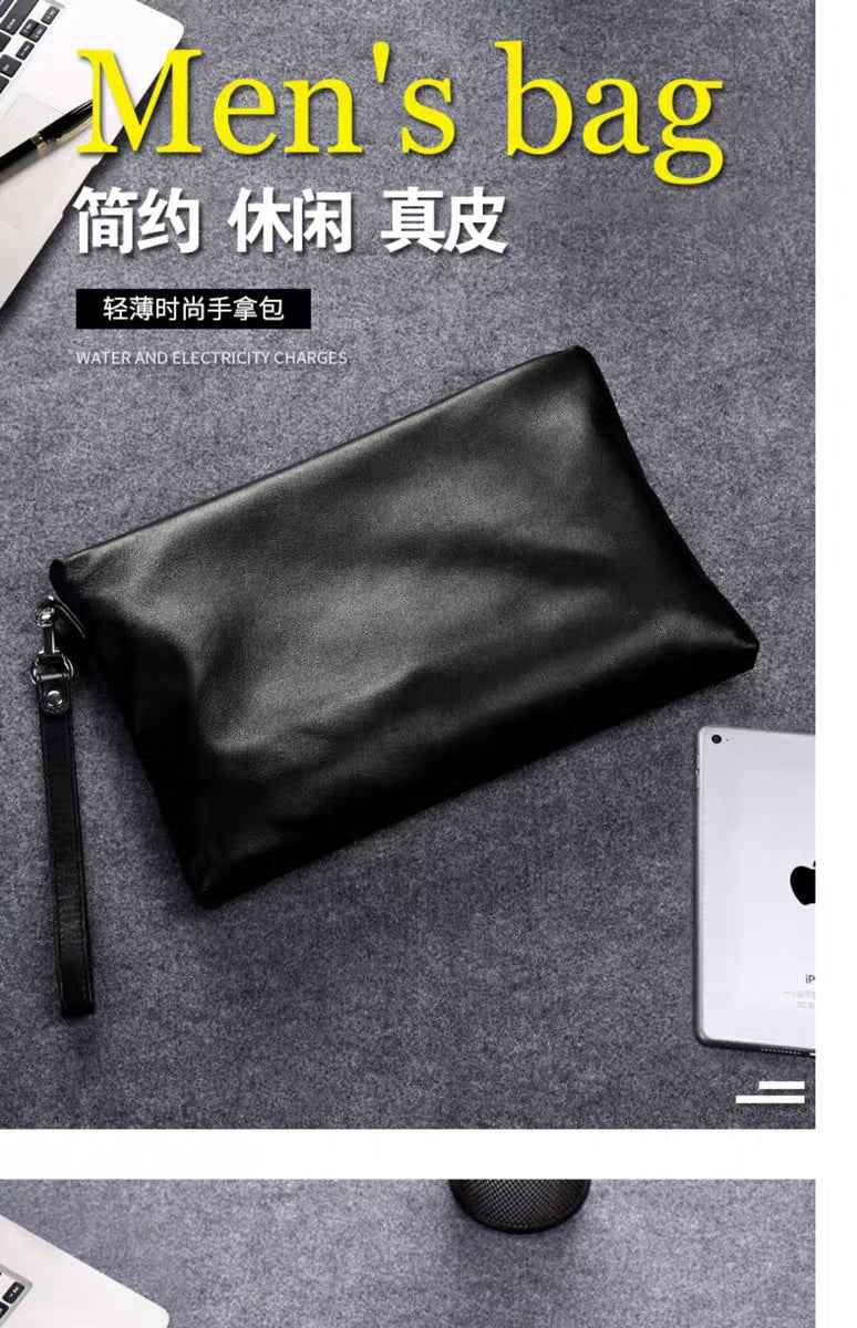 Men's handbag Genuine leather cowhide large capacity high quality men's bag 