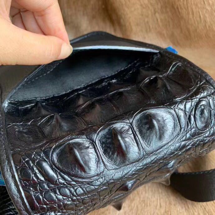 Men's Shoulder Bag Crocodile Skin Skull Skin Genuine Leather Casual Fashion Large Capacity Men's Crossbody Bag