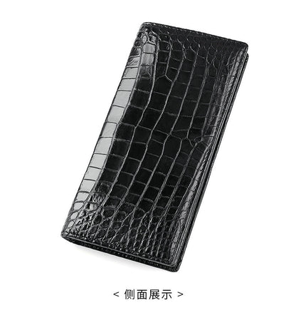 Crocodile skin long wallet men's wallet card bag genuine leather business wallet 