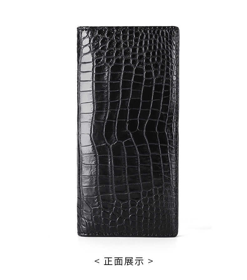 Crocodile skin long wallet men's wallet card bag genuine leather business wallet 