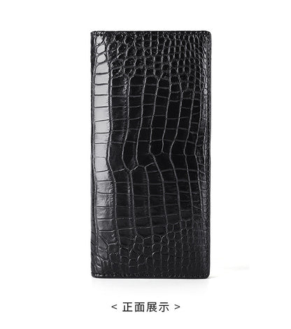Crocodile skin long wallet men's wallet card bag genuine leather business wallet 