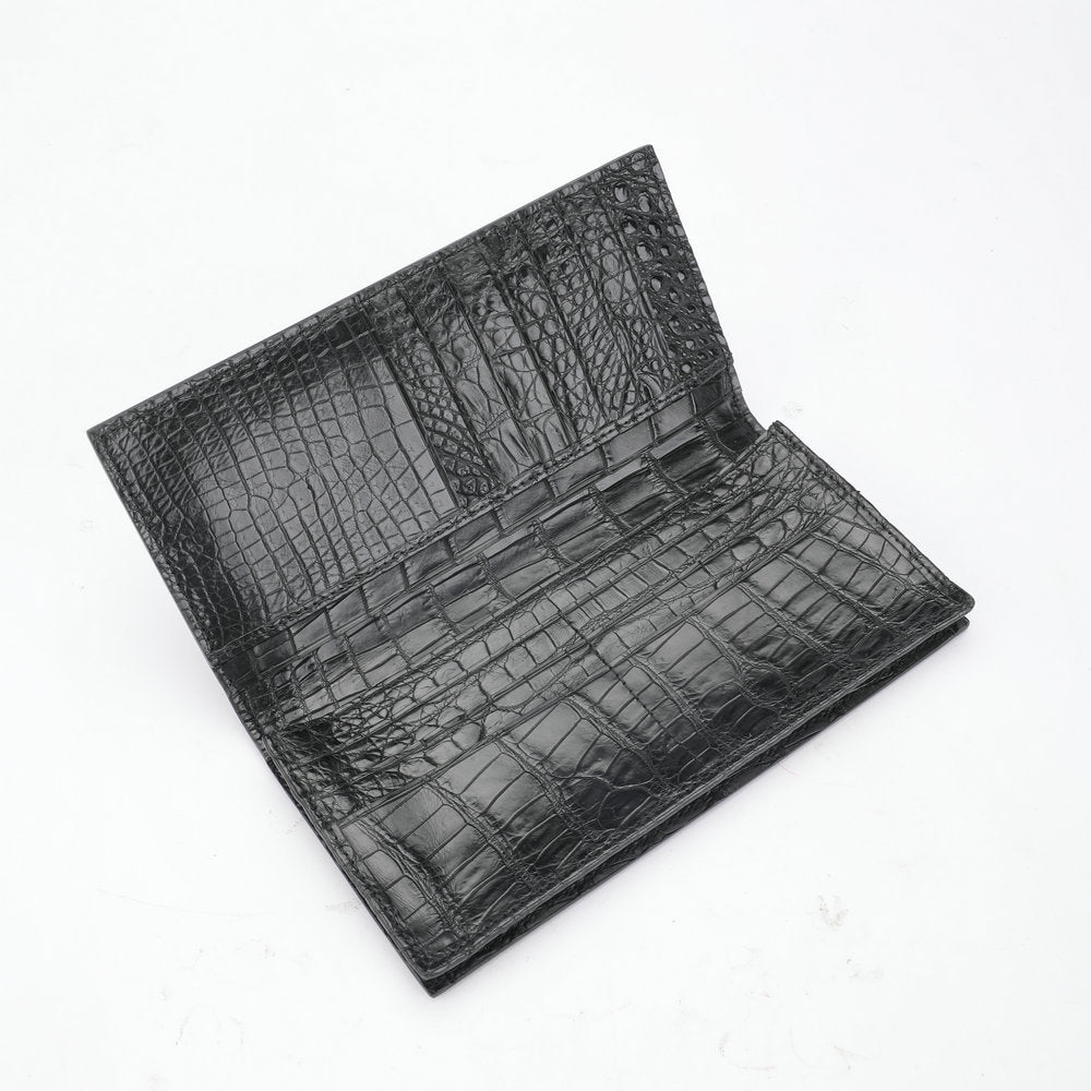 Crocodile skin long wallet men's wallet card bag genuine leather business wallet 