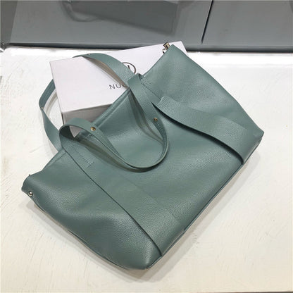 Zipper bag casual shoulder bag large capacity cowhide ladies bag genuine leather tote bag diagonal shoulder bag