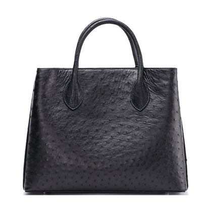 Fashionable Ostrich Leather Women's Bag Genuine Ostrich Leather Large Capacity Casual Handbag Leather Tote Bag