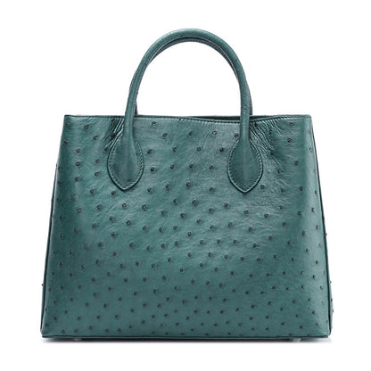 Fashionable Ostrich Leather Women's Bag Genuine Ostrich Leather Large Capacity Casual Handbag Leather Tote Bag
