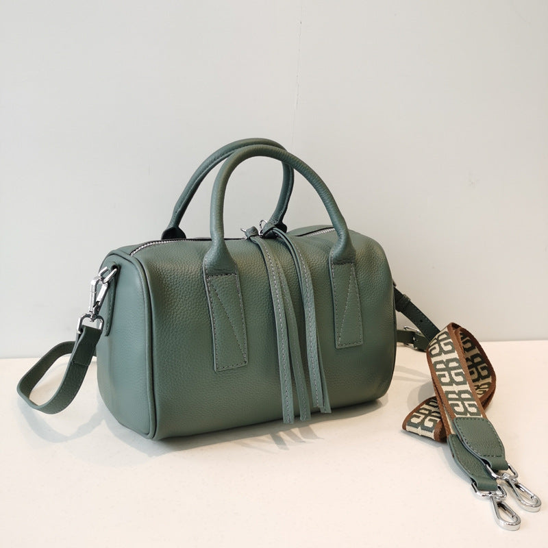 Large Capacity Genuine Leather Women Handbag Crossbody Bag Atmospheric 2way Bag Casual Leather Tote Bag