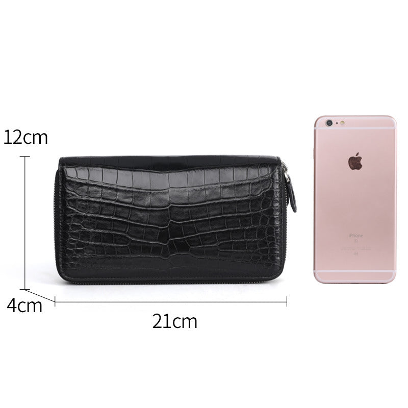Crocodile skin long wallet Men's wallet Genuine leather card holder Business casual wallet Handbag 