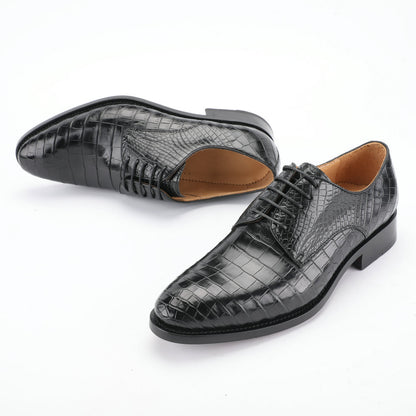 Men's Crocodile Leather Shoes Genuine Leather Casual Formal Business Shoes 