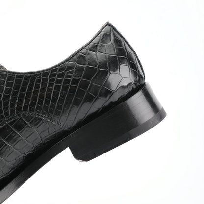 Men's Crocodile Leather Shoes Genuine Leather Casual Formal Business Shoes 