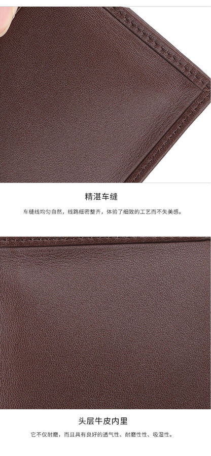 Crocodile skin short wallet genuine leather men's wallet card holder business handbag 