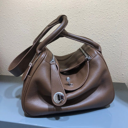 Genuine leather women's bag lychee pattern cowhide shoulder shoulder bag crossbody bag handbag