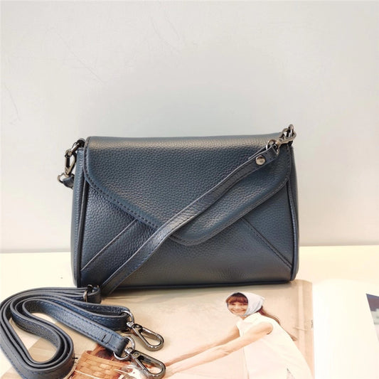 Women's genuine leather bag Crossbody bag Shoulder bag Horizontal bag Goes with anything