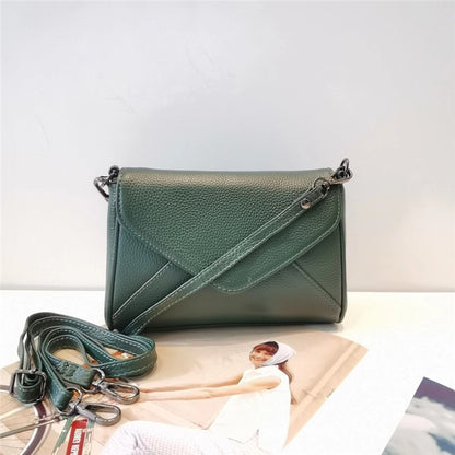 Women's genuine leather bag Crossbody bag Shoulder bag Horizontal bag Goes with anything
