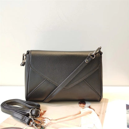Women's genuine leather bag Crossbody bag Shoulder bag Horizontal bag Goes with anything