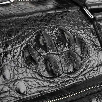 Siamese Crocodile Skin Men's Travel Bag Genuine Leather Travel Handbag Large Capacity Handbag 