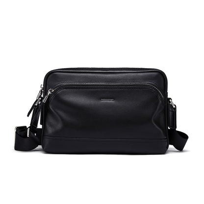 Men's shoulder bag, multi-functional, genuine cowhide leather, business crossbody bag 