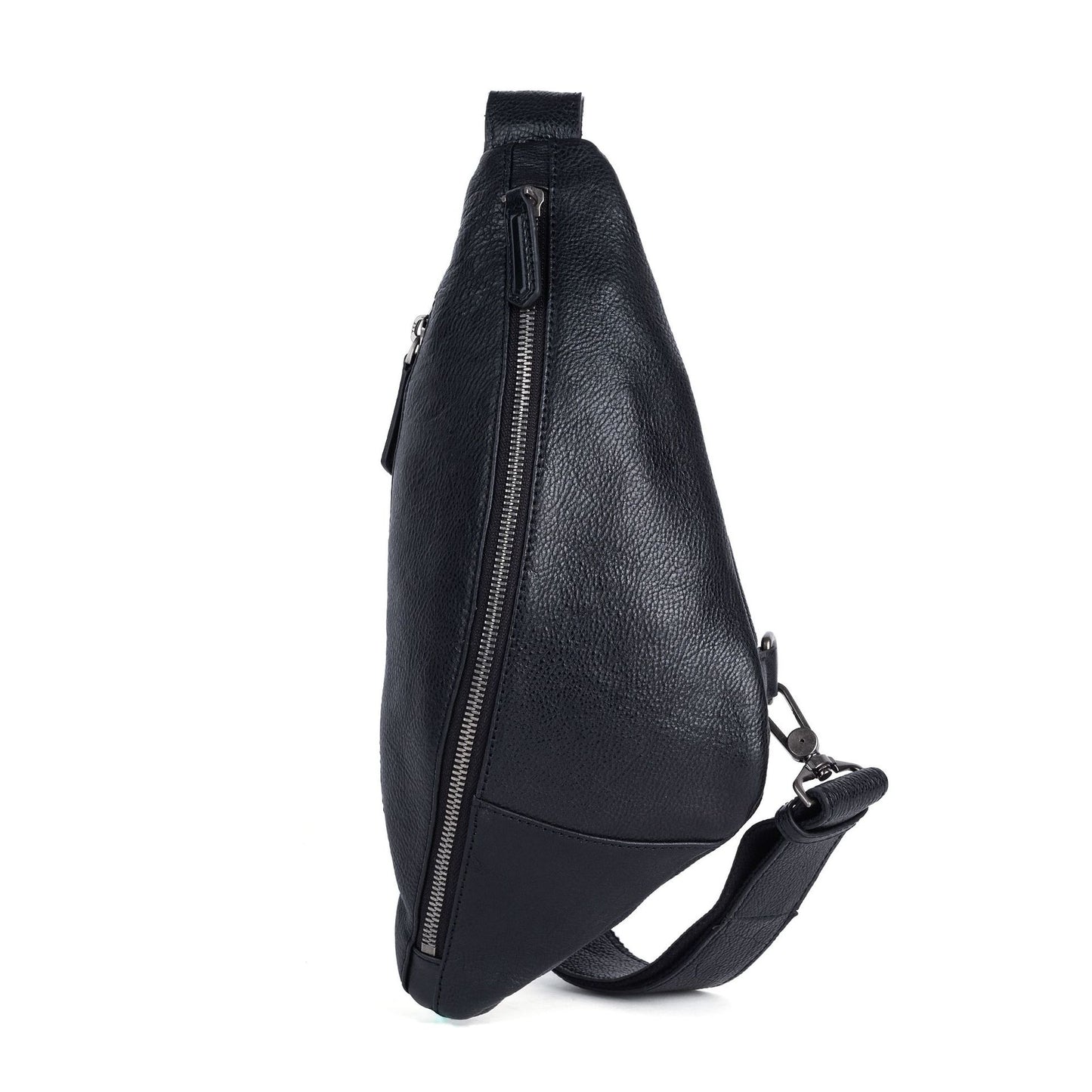 Men's bust bag Genuine cowhide leather unique casual crossbody bag for men 