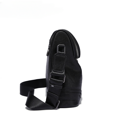 Men's shoulder bag, genuine cowhide leather, casual, multi-functional, large capacity, fashion crossbody bag 