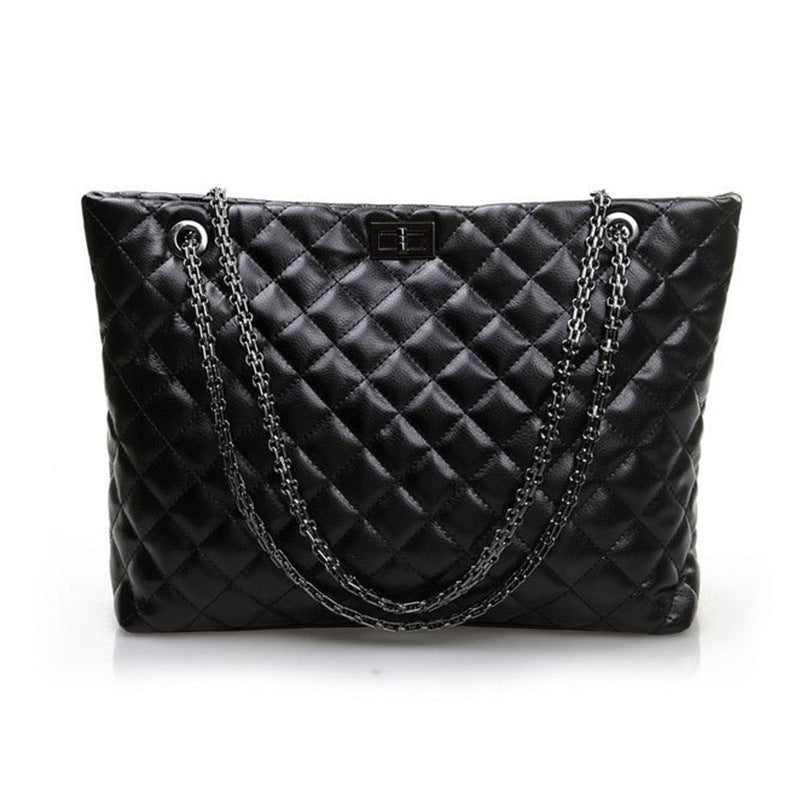 Large Capacity Women's Bag Crossbody Bag Shoulder Tote Bag Chain Bag Cowhide