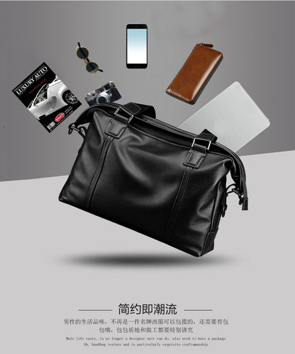Men's handbag genuine cowhide leather large capacity computer bag business briefcase 