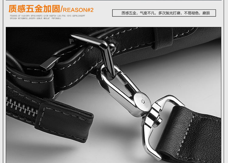 Men's handbag genuine cowhide leather large capacity computer bag business briefcase 