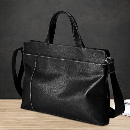 Men's briefcase handbag genuine cowhide leather computer bag business casual men's handbag crossbody bag 
