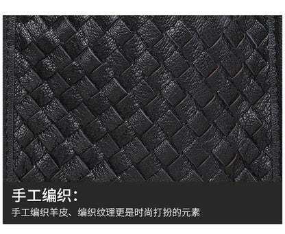 Men's Briefcase Sheepskin Genuine Leather Crossbody Shoulder Bag Computer Bag Business Handbag 