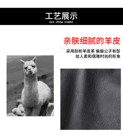 Men's Briefcase Sheepskin Genuine Leather Crossbody Shoulder Bag Computer Bag Business Handbag 