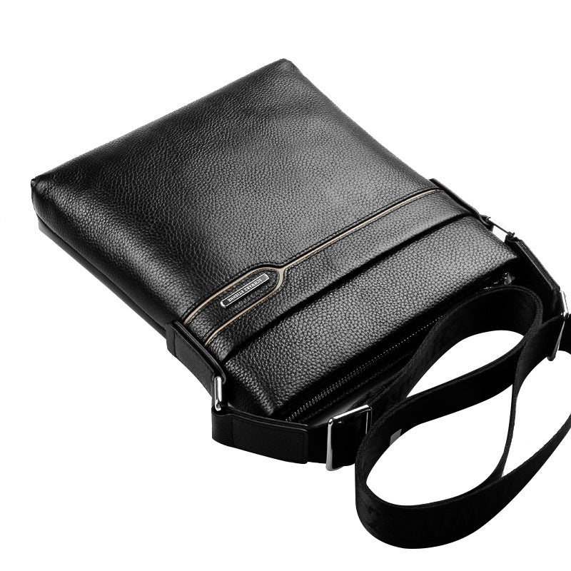 Men's Shoulder Bag Genuine Leather Cowhide Business Crossbody Bag for Men 