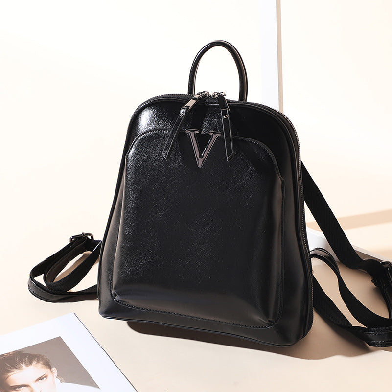Genuine leather ladies bag shoulder bag fashion elegant multifunctional rucksack