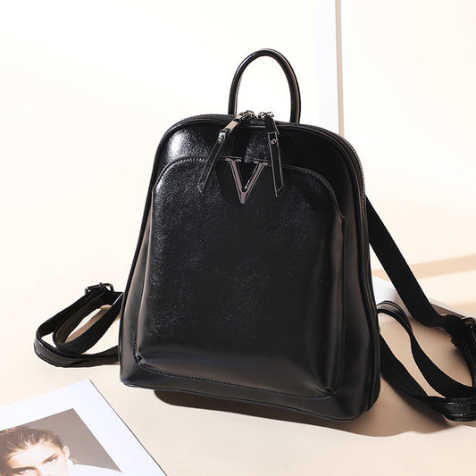 Genuine leather ladies bag shoulder bag fashion elegant multifunctional rucksack
