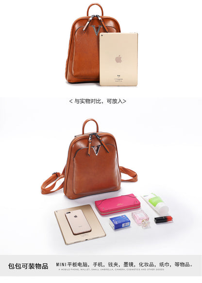 Genuine leather ladies bag shoulder bag fashion elegant multifunctional rucksack