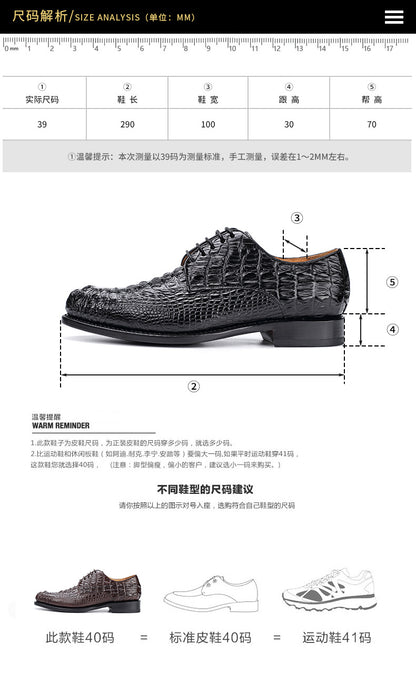 Crocodile leather genuine leather men's leather shoes business formal men's shoes 