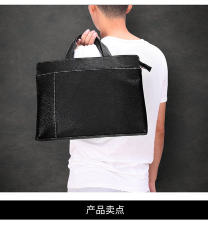 Men's briefcase handbag genuine cowhide leather computer bag business casual men's handbag crossbody bag 